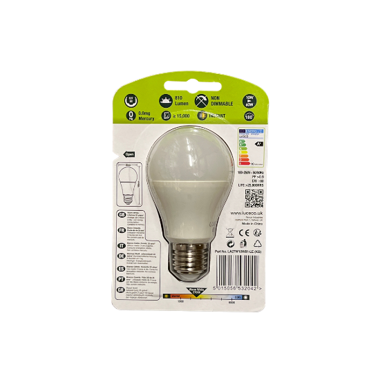 Luceco LED Standardpære 10W(60W) 827 810lm Mat E27