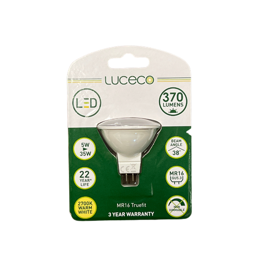 Luceco LED MR16 5W(35W) 827 370lm 38° Hvid