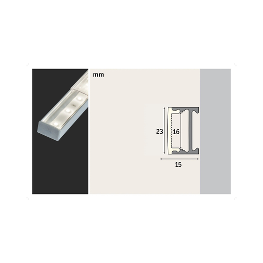 Paulmann LED Bånd Tilbehør Square Profil 1m Alu/Satin