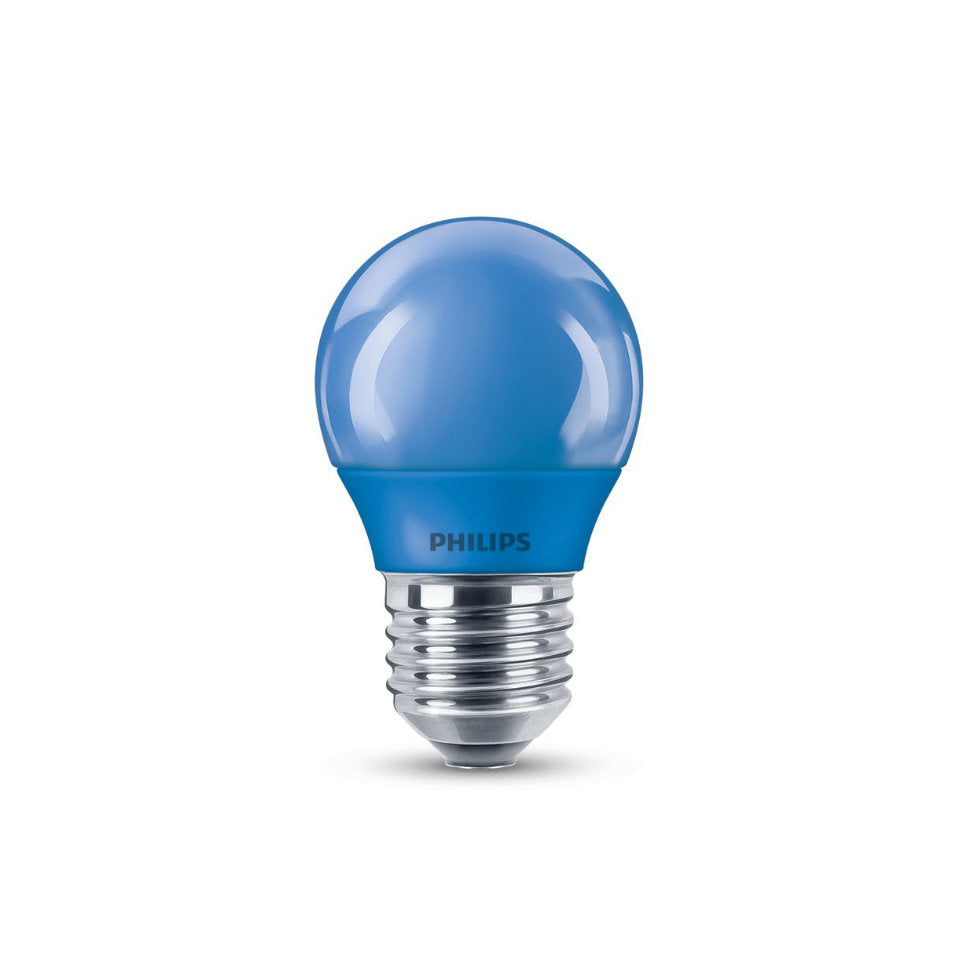 Philips LED Kronepære 3,1W(25W) Blå E27