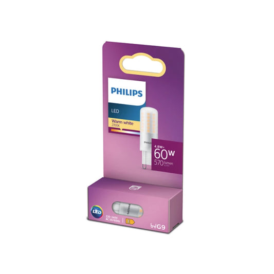 Philips LED G9 4,8W(60W) 827 570lm Mat