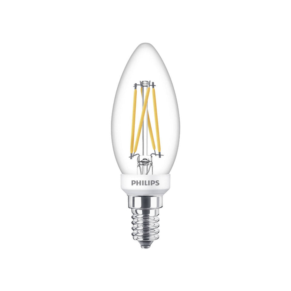Philips LED Kertepære 4,5W(40W) 922-927 470lm Dim Klar E14