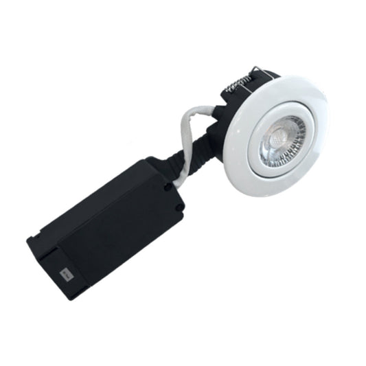 Nordtronic LED Downlight 6W 827 430lm Ø87mm  230V IP44 Hvid