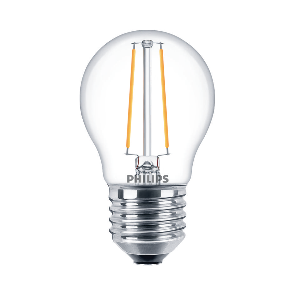 Philips LED Kronepære 2,7W(25W) 827 250lm Klar Dim E27