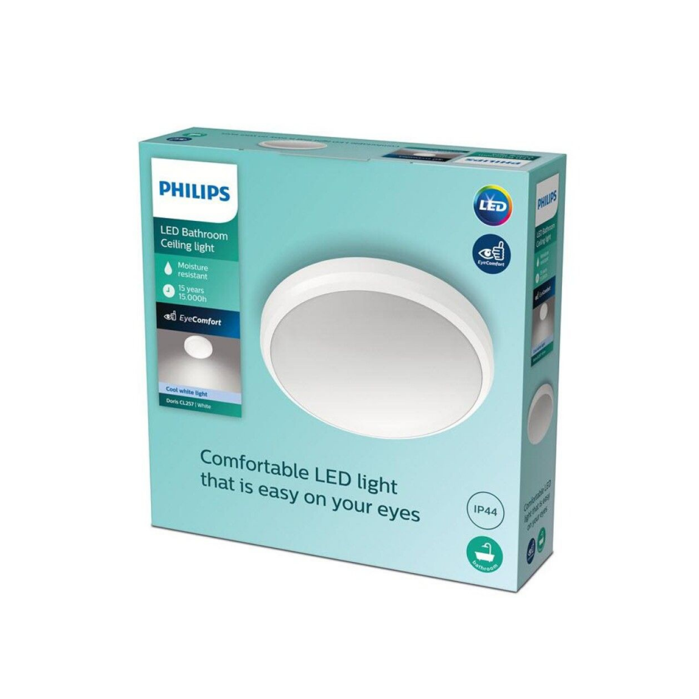 Philips LED Loftlampe 6W 840 640lm EyeComfort Ø22cm. Hvid