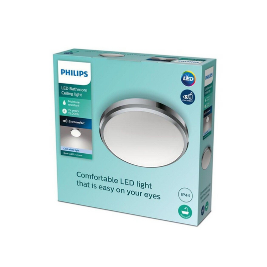 Philips LED Loftlampe 6W 840 640lm EyeComfort Ø22cm. Chrome