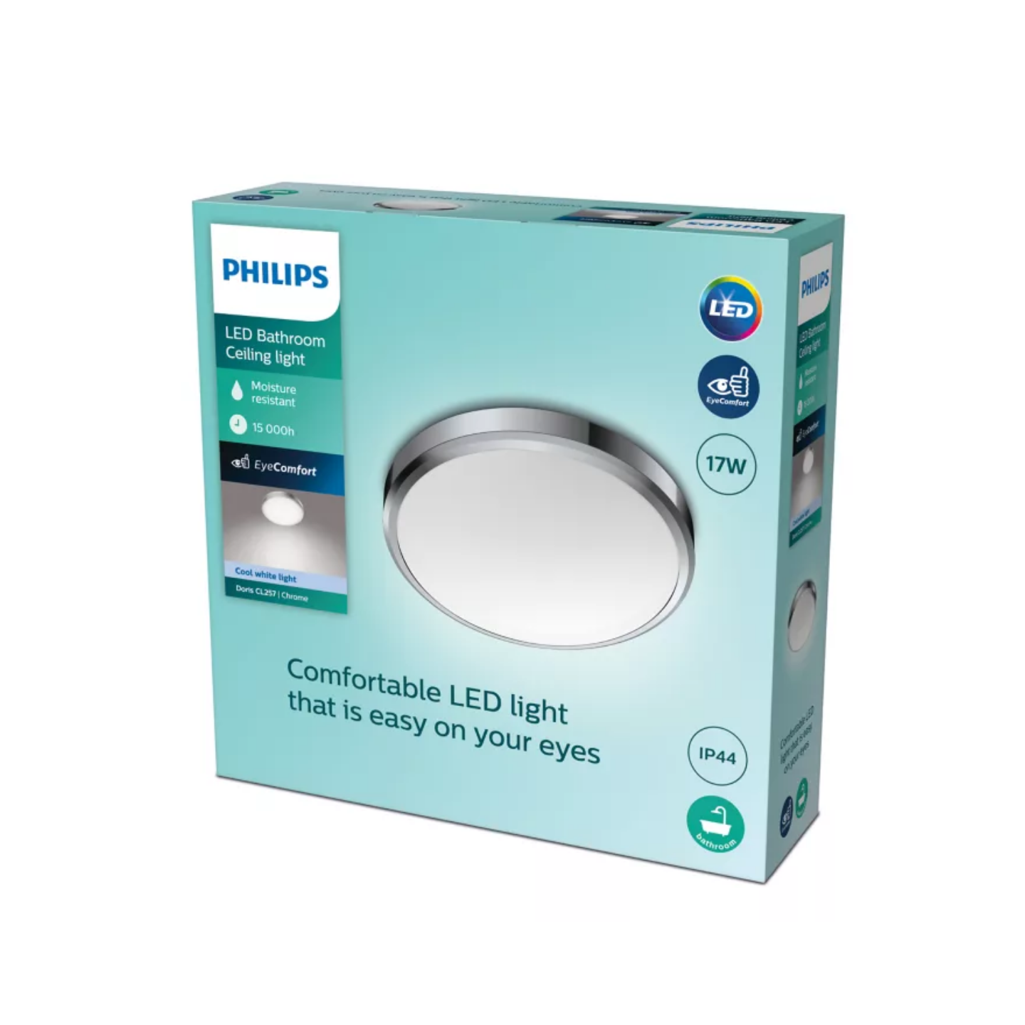 Philips LED Loftlampe 17W 840 1700lm EyeComfort Ø31,3cm. Chrome
