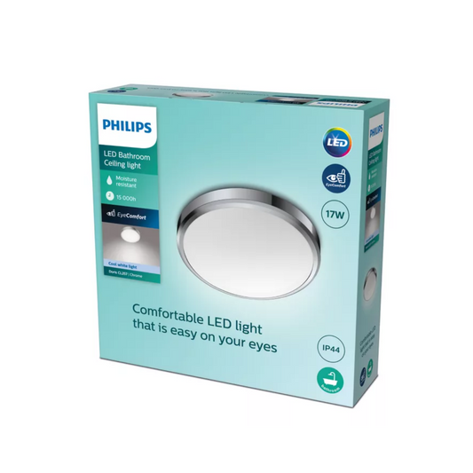 Philips LED Loftlampe 17W 840 1700lm EyeComfort Ø31,3cm. Chrome