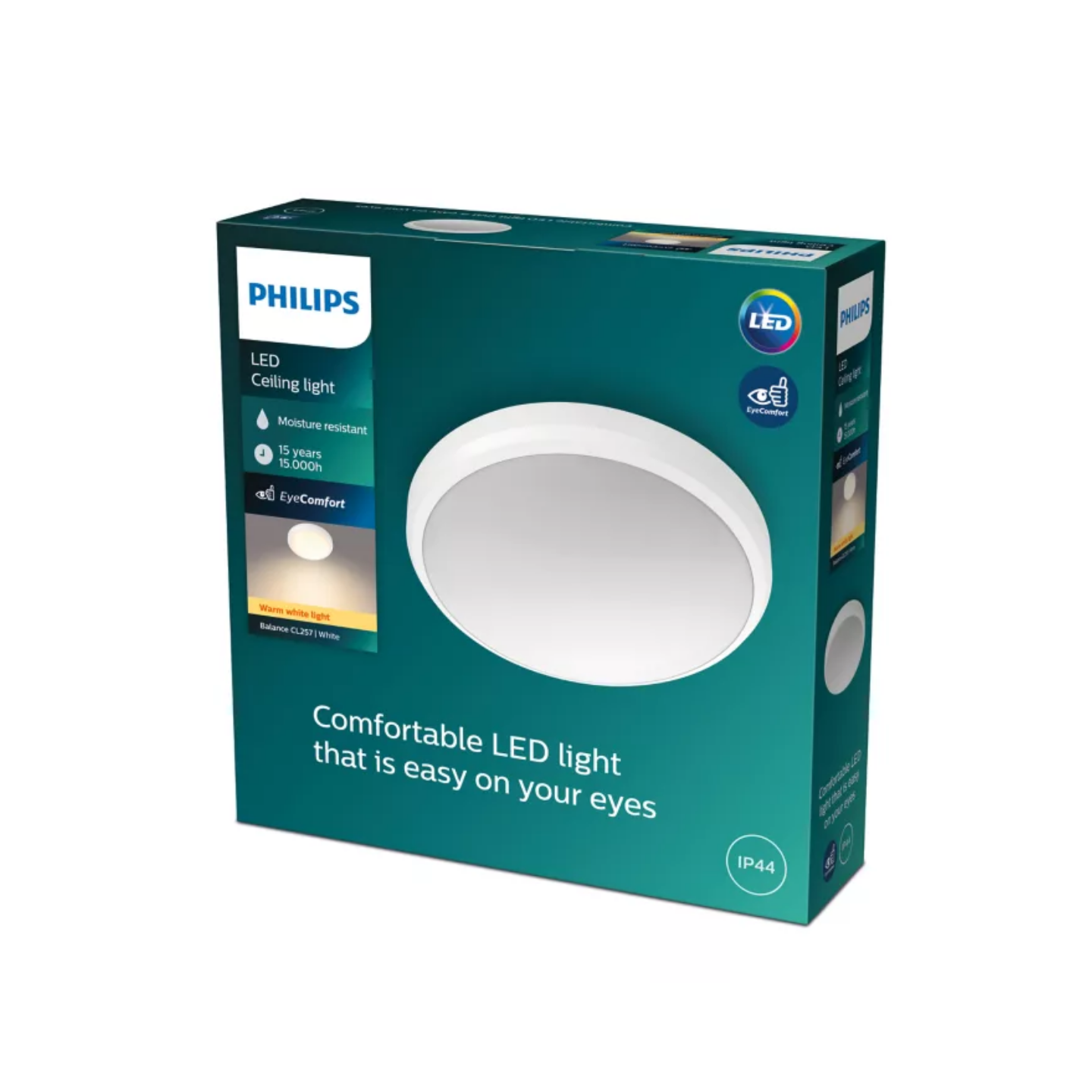 Philips LED Loftlampe 6W 827 600lm EyeComfort Ø22cm. Hvid