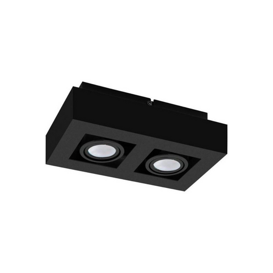 EGLO LED Loftlampe GU10 2x5W 830 690lm 14x25cm Sort