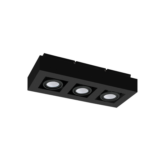 EGLO LED Loftlampe 3x4,7W 830 1035lm 14x36cm Sort