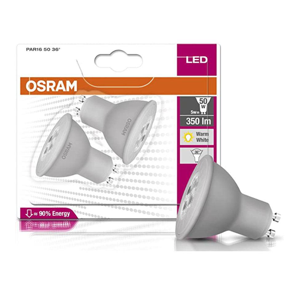 Osram LED GU10 5W(50W) 827 350lm 36° Grå 2-Pak