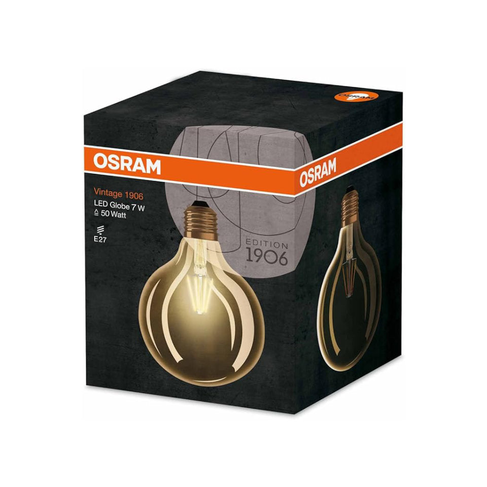 Osram LED Globepære 7W(54W) 824 710lm Ø124 Dim Gold E27
