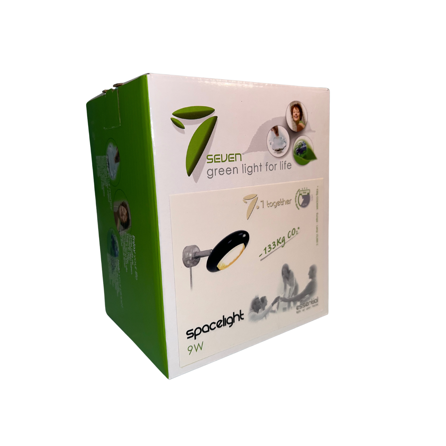 SevenLighting Væglampe 9W GX53 Sort/Grå