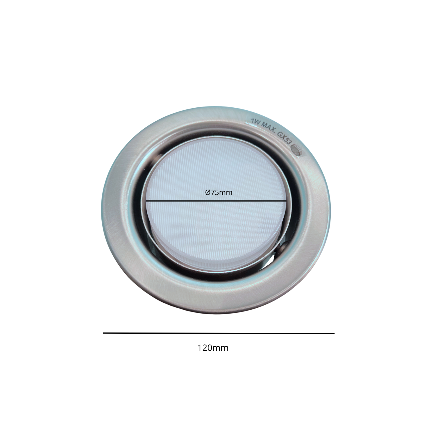 Seven Lighting Downlight 7W GX53 Ø12cm Børstet Stål
