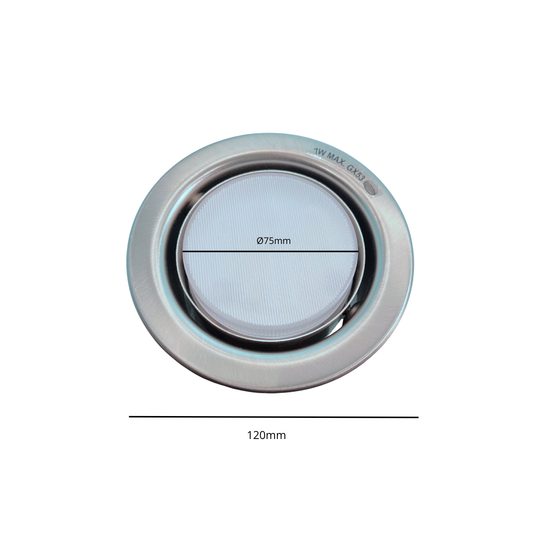 Seven Lighting Downlight 7W GX53 Ø12cm Børstet Stål