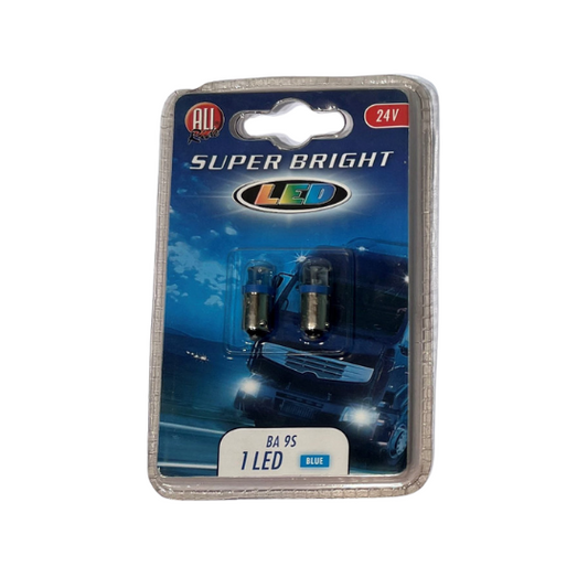 All Ride LED Autopære 24V 1 LED Blå BA9s