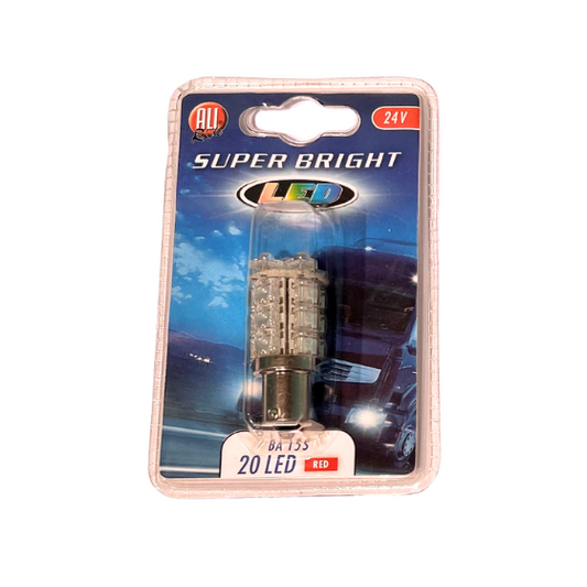 All Ride LED Autopære 24V 20 LED BA15s
