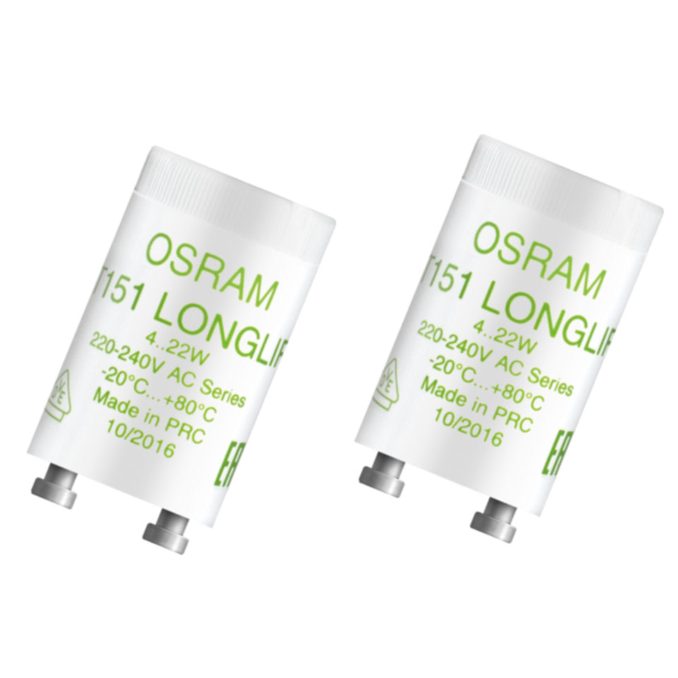Osram Starter ST151 4-22W til Lysrør - 2-Pak