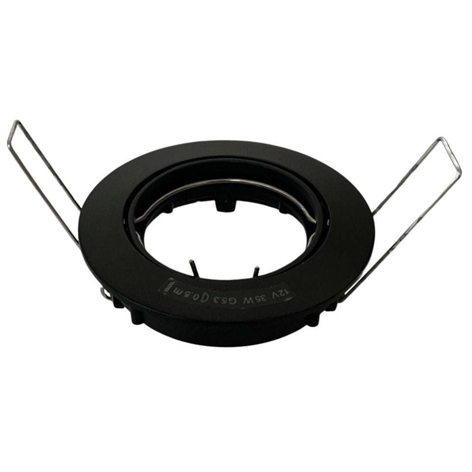 Flash Light Downlight MR16 G5.3 Ø83mm Kipbar 12V Sort