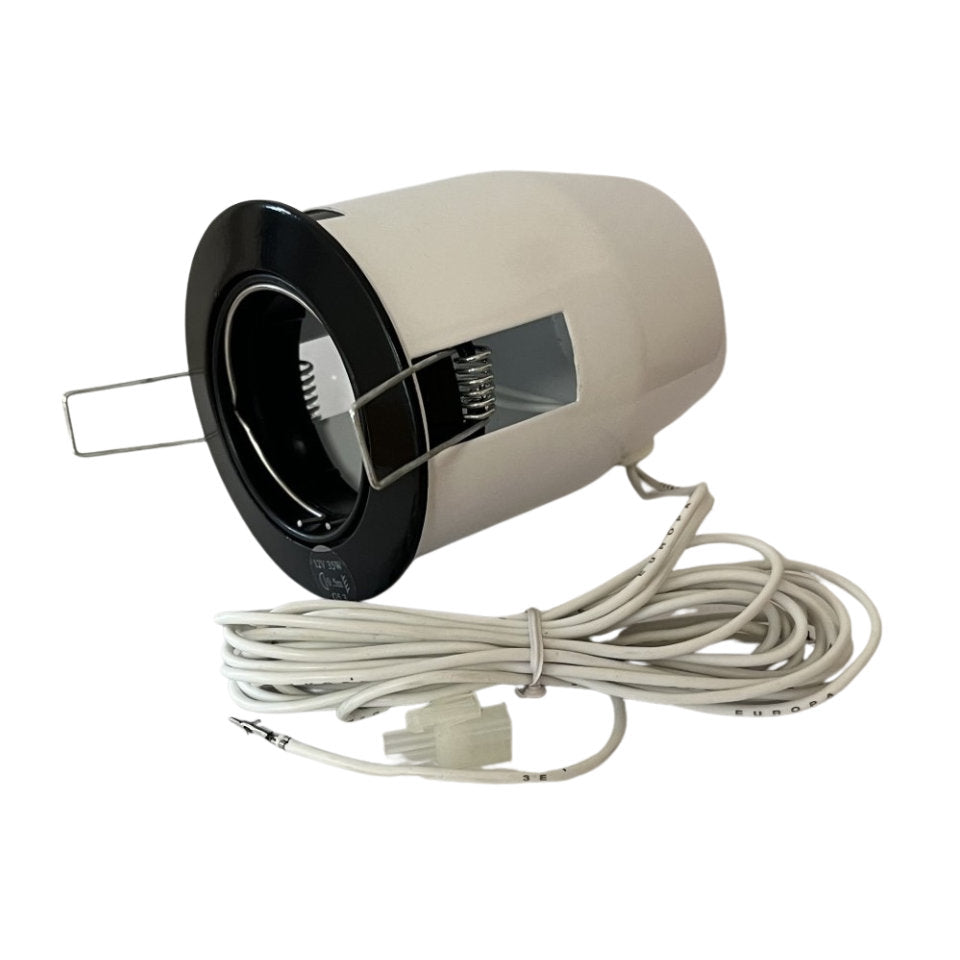 Flash Light Downlight MR16 G5.3 Ø83mm Kipbar 12V m/Bagdåse Sort