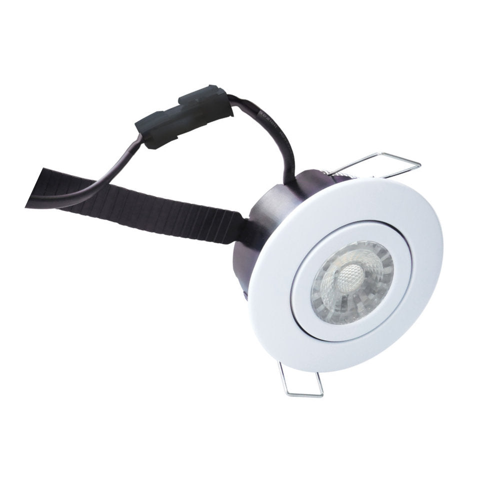 Nordtronic LED Downlight 6W 830 460lm Ø87mm 230V IP44 Mat Hvid