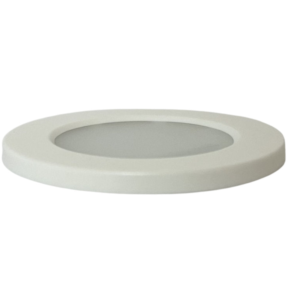 Afdækningsring til Downlight Ø70mm m/glas Hvid