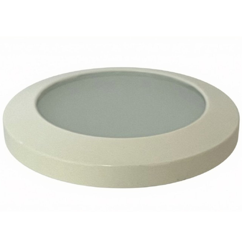 Afdækningsring til Downlight Ø65mm m/glas Buet Hvid