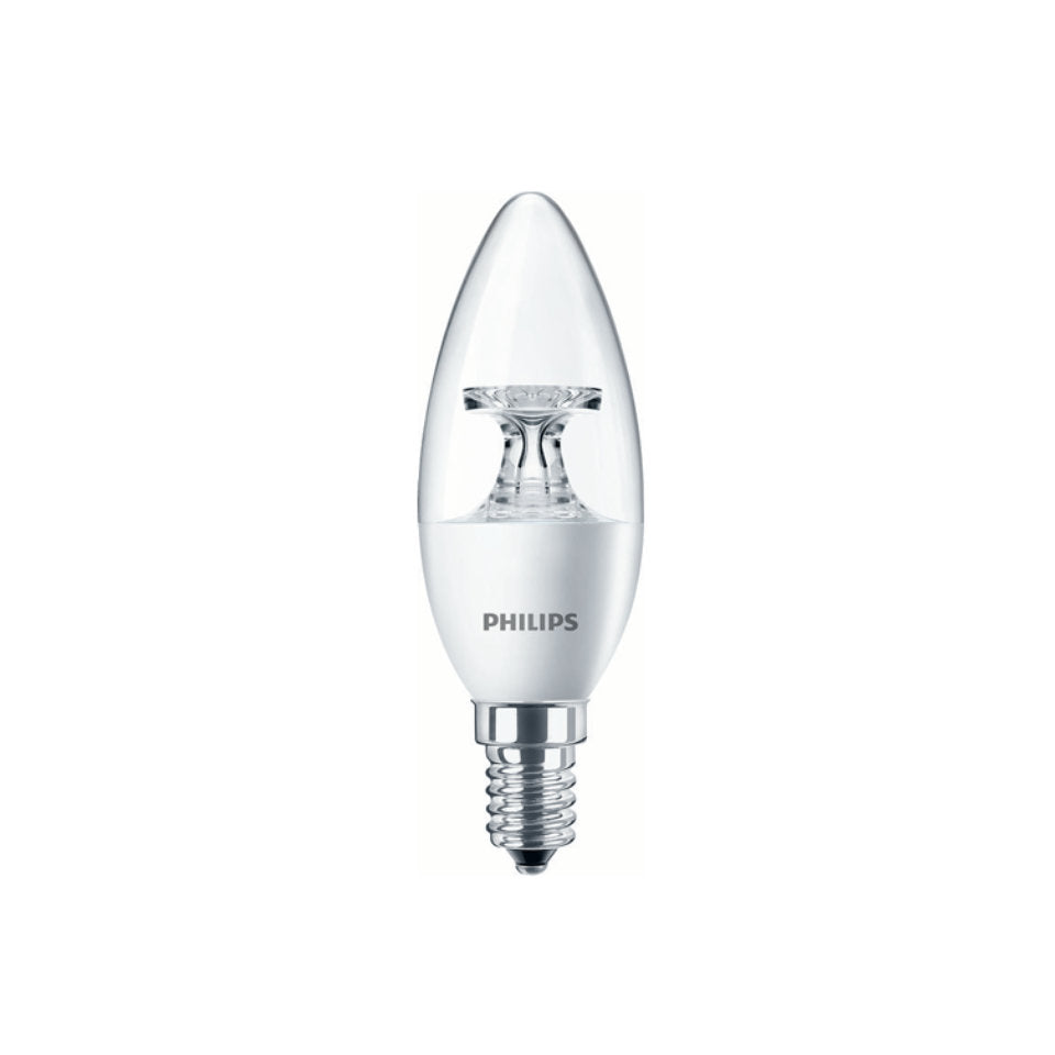 Philips LED Kertepære 5,5W(40W) 827 470lm Klar E14