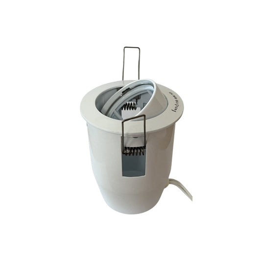 Flash Light Downlight MR16 G5.3 Ø83mm Kipbar 12V m/Bagdåse Hvid