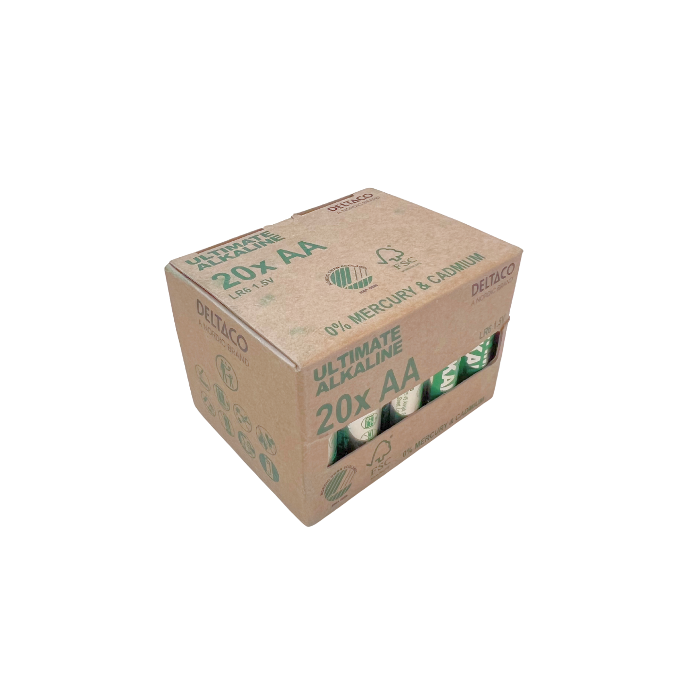 Deltaco Batteri AA 20-Pak