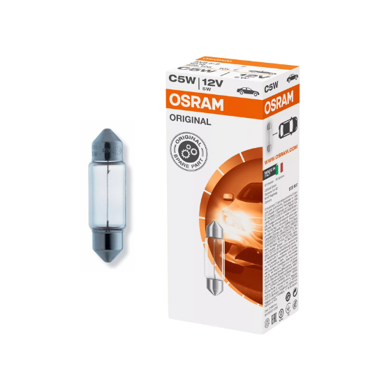 Osram Autopære Pinolpære 5W 12V 45lm SV8.5-8