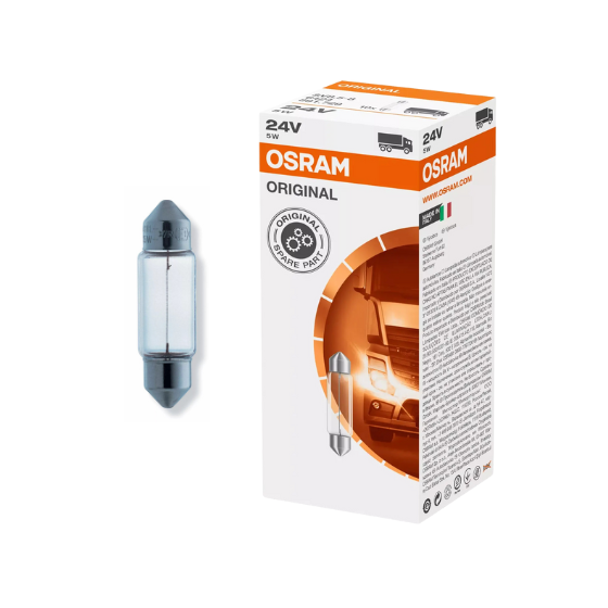 Osram Autopære Pinolpære 5W 24V 60lm SV8.5-8