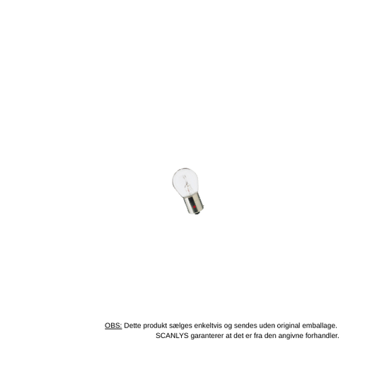 Philips Autopære P21W 21W 12V BA15s