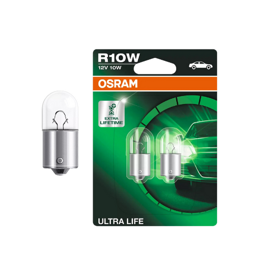 Osram Autopære R10W 10W 12V 125lm BA15s 2-Pak