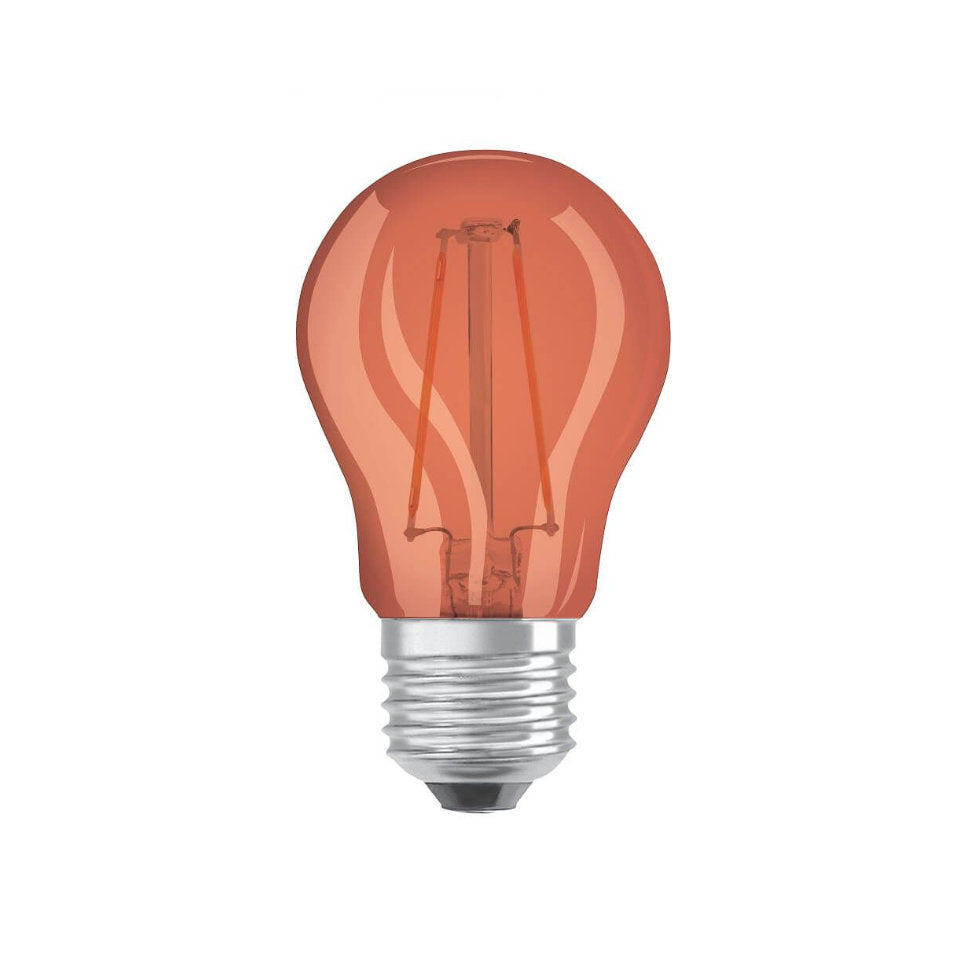 Osram LED Kronepære 1,6W(15W) Orange Klar E27