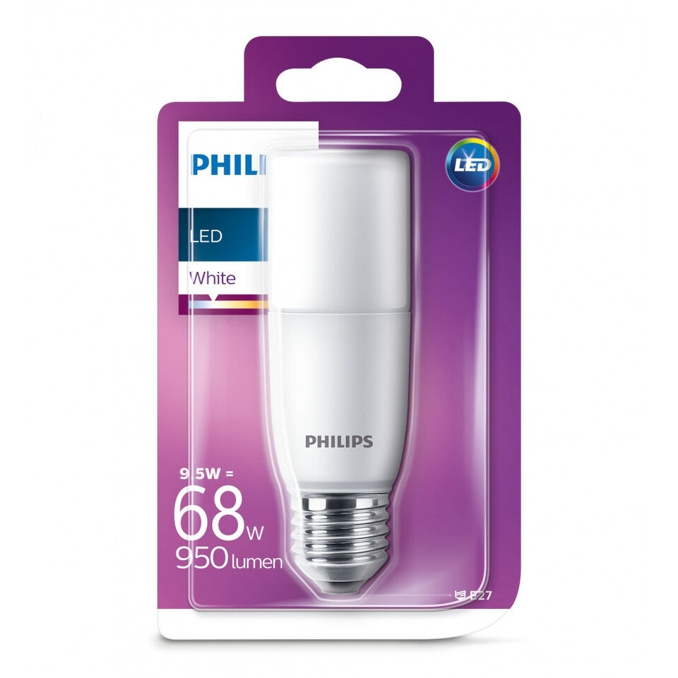 Philips LED Rørpære 9,5W(68W) 830 950lm. Mat E27