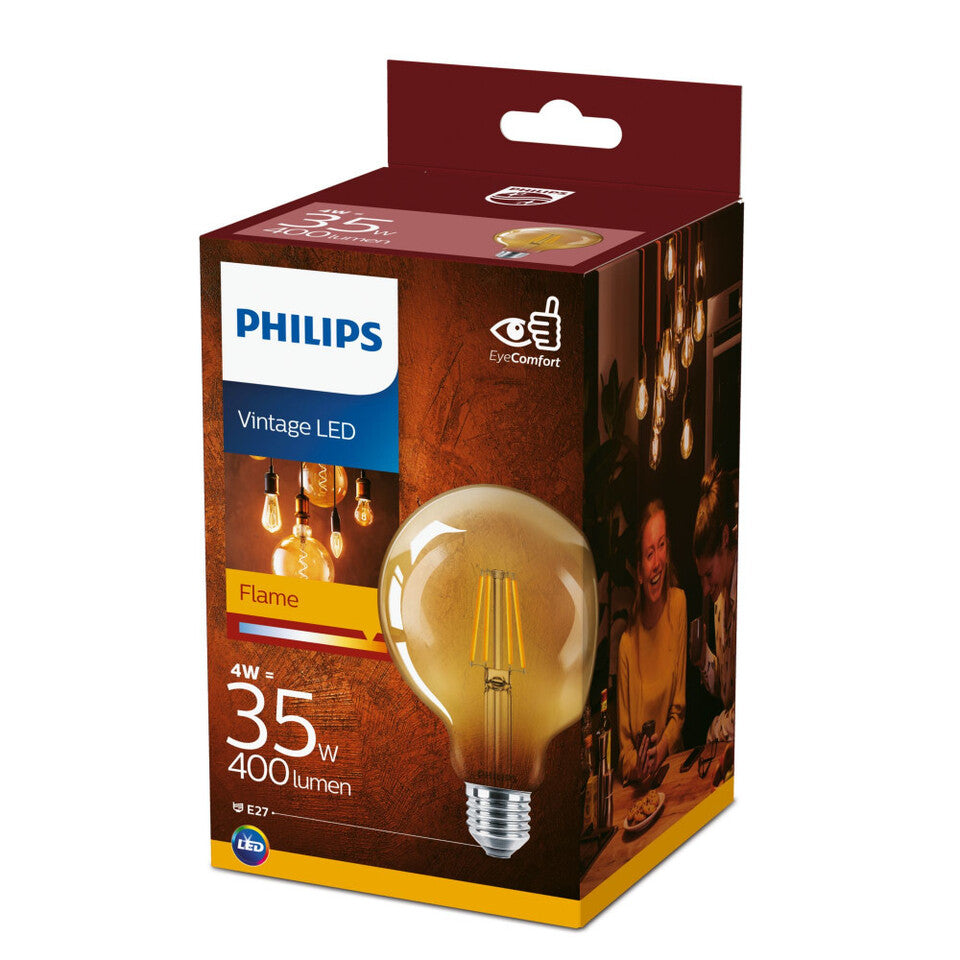 Philips LED Globepære 4W(35W) 825 400lm. Gold Ø95 E27