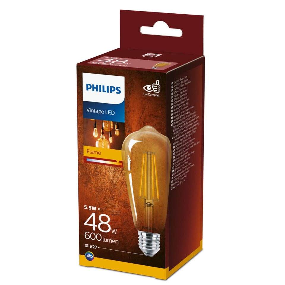 Philips LED ST64 5,5W(48W) 825 600lm. Gold E27