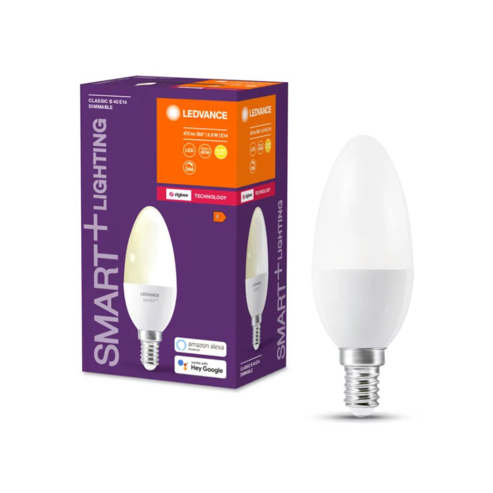 Ledvance Smart+ LED Kertepære 4,9W(40W) 827 470lm Dim ZigBee E14