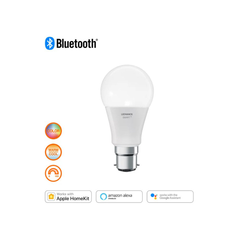Ledvance Smart+ LED Standardpære 8,5W RGBW Dim Bluetooth B22d