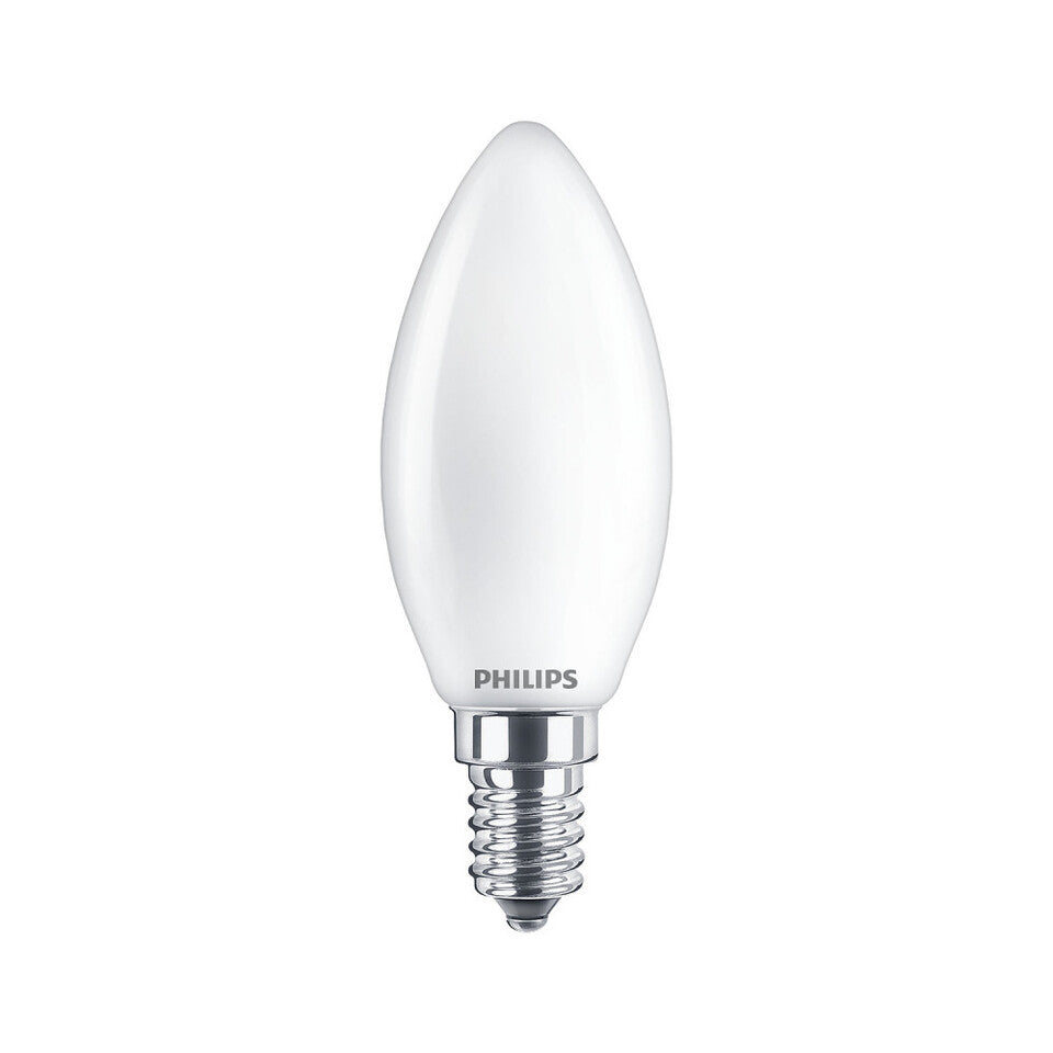 Philips LED Kertepære 4,3W(40W) 827 470lm. Opal E14 2-Pak