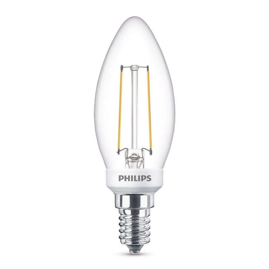 Philips LED Kertepære 2,7W(25W) 827 250lm. Dim Klar E14