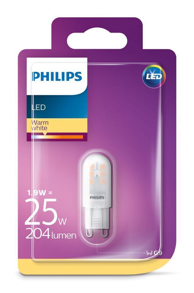Embankment undertøj kun Philips LED G9 1,9W(25W) 827 204lm. Mat – Scanlys