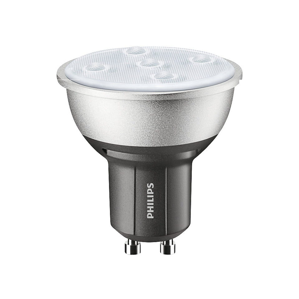 Philips LED GU10 4W(35W) 822-827 305lm 25° DimTone Sort/Sølv