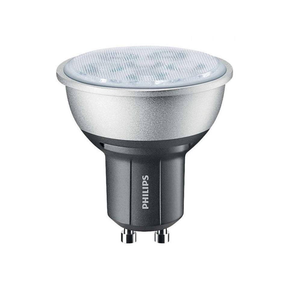 Philips LED GU10 4,3W(50W) 840 420lm 40° Dim Sort/Sølv