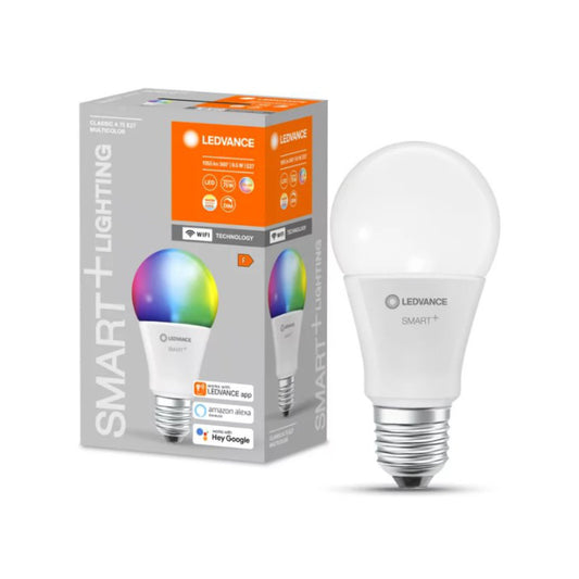 Ledvance Smart+ LED Standardpære 9,5W RGBW Dim WiFi E27