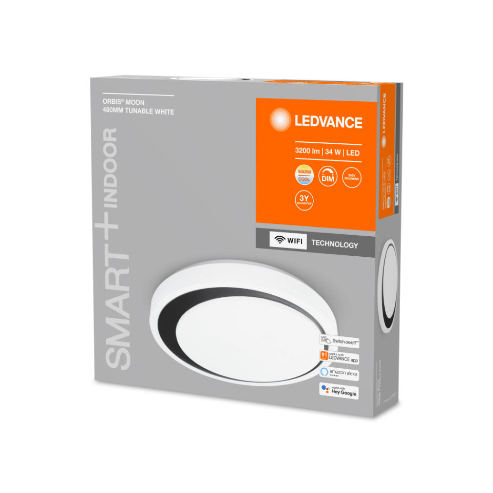 Ledvance Smart+ LED Loftlampe Orbis Moon 32W TW WiFi Ø480mm.