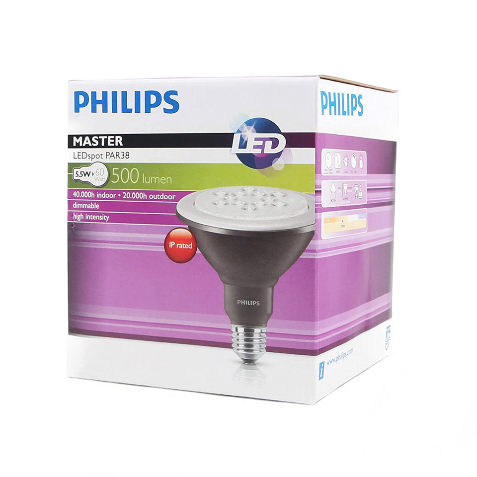 Philips LED PAR38 5,5W(60W) 827 500lm 25° Dim Sort E27