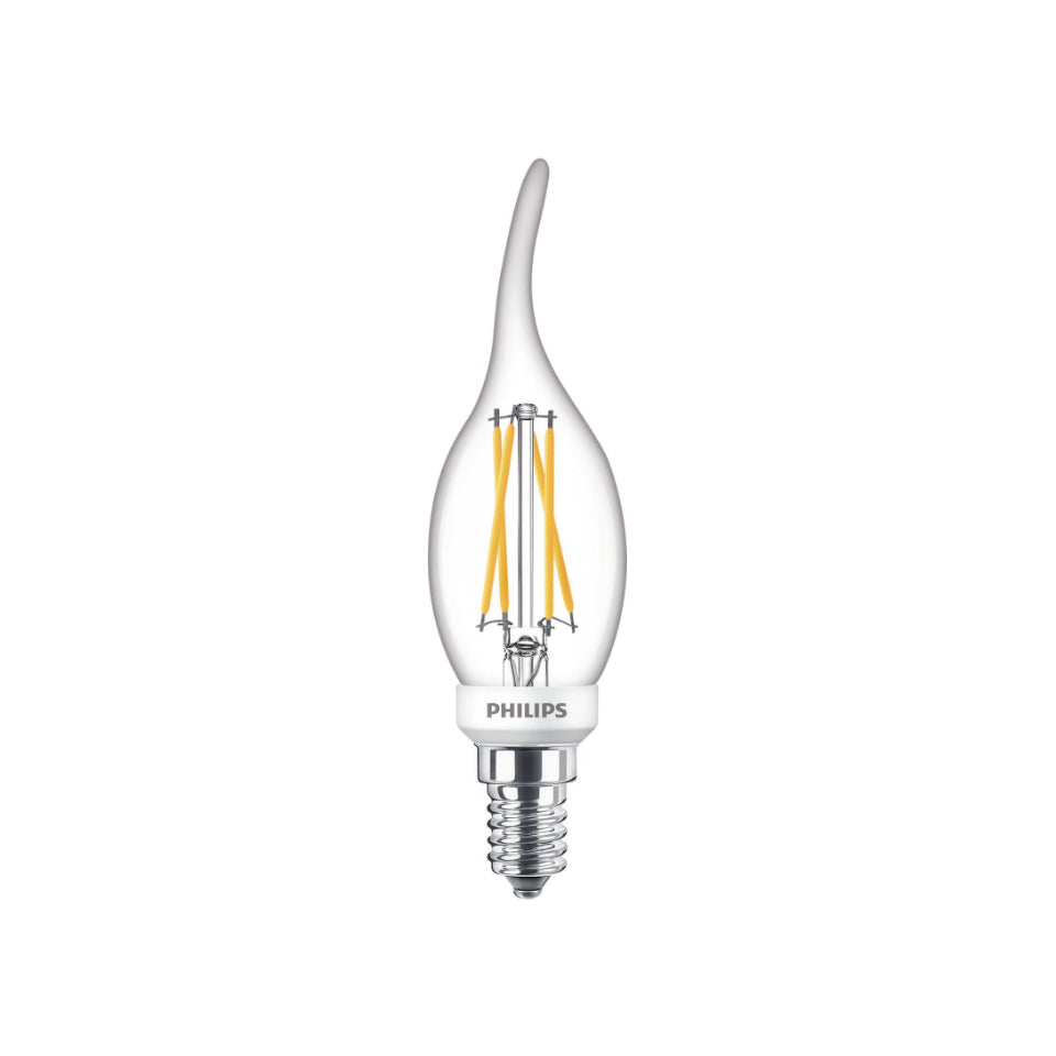 Philips LED Kertepære 6W(40W) 922-927 470lm DimTone Vindstød Klar E14 ...